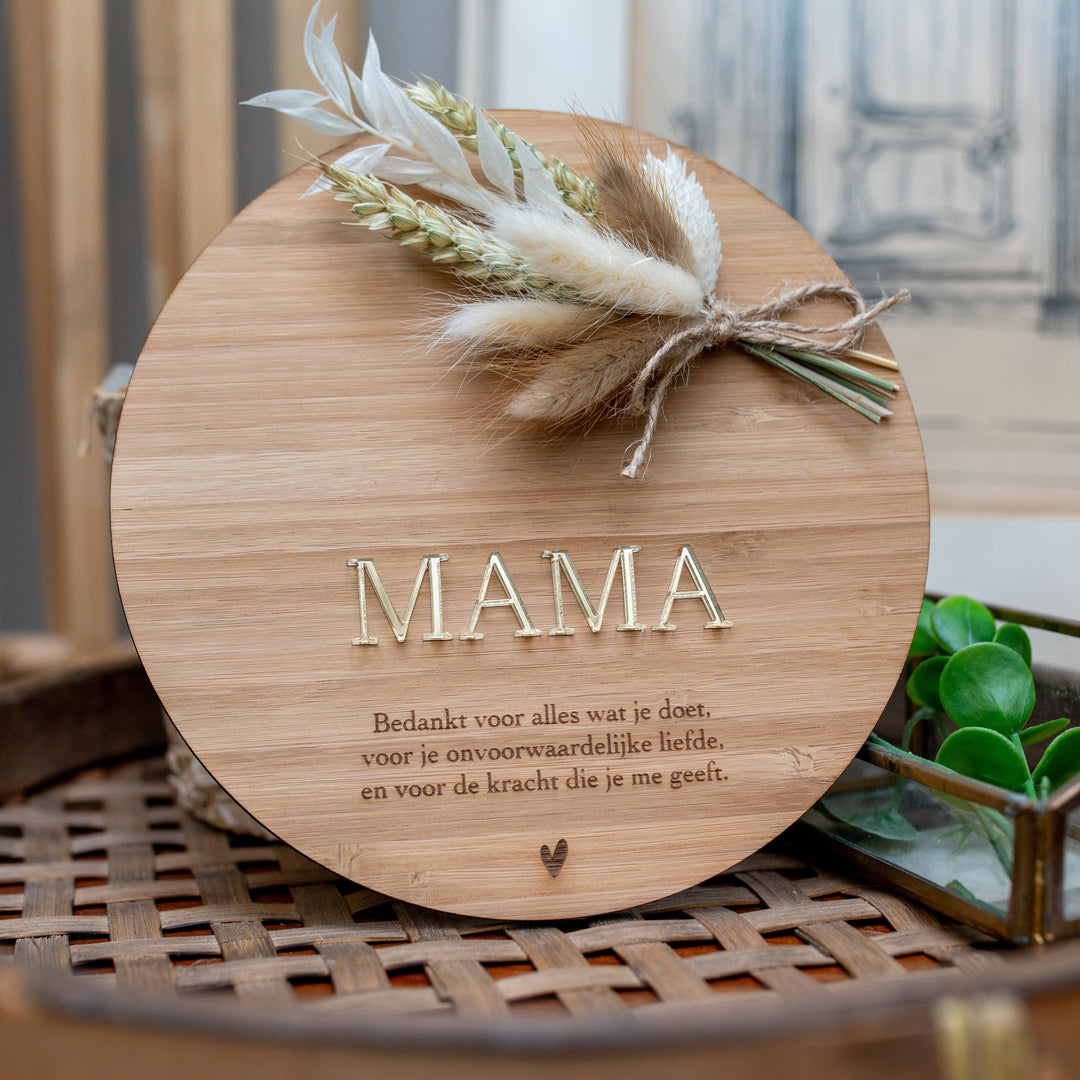 Bamboe Bordje voor Mama