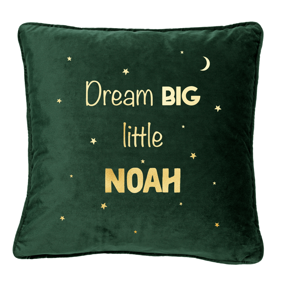 "Dream big little ...." kussen stoer Groen - Cravity