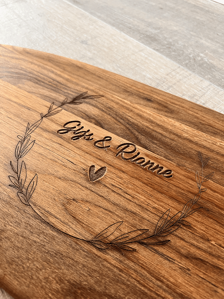 Gepersonaliseerde borrelplank met namen