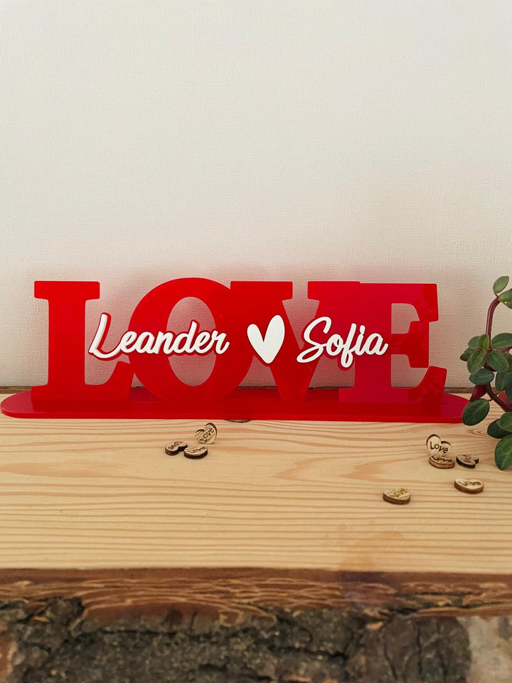 LOVE naamdecoratie – Gepersonaliseerd valentijnscadeau