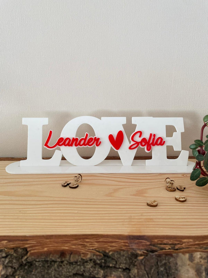 LOVE naamdecoratie – Gepersonaliseerd valentijnscadeau
