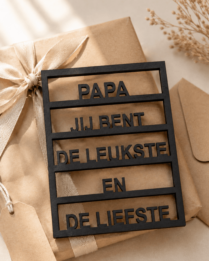 Houten kaart - Vaderdag