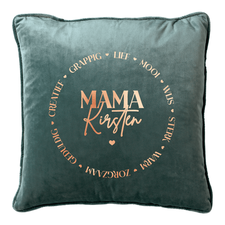 Mama's Liefde Kussen - Groen