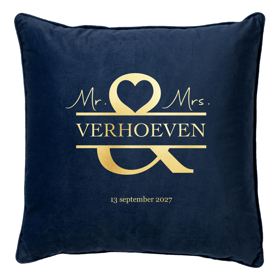 Mr. & Mrs. kussen - Blauw