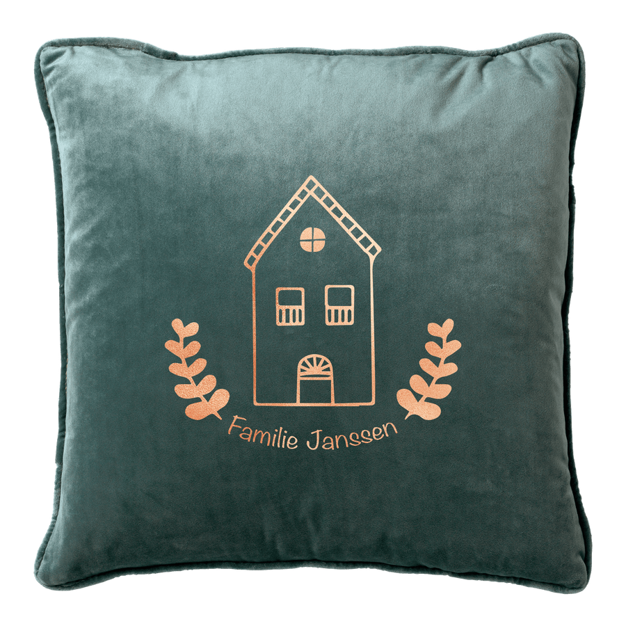Naam met huis kussen Groen - Cravity