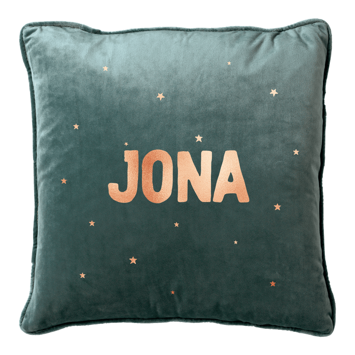 Naam met sterretjes kussen Groen - Cravity