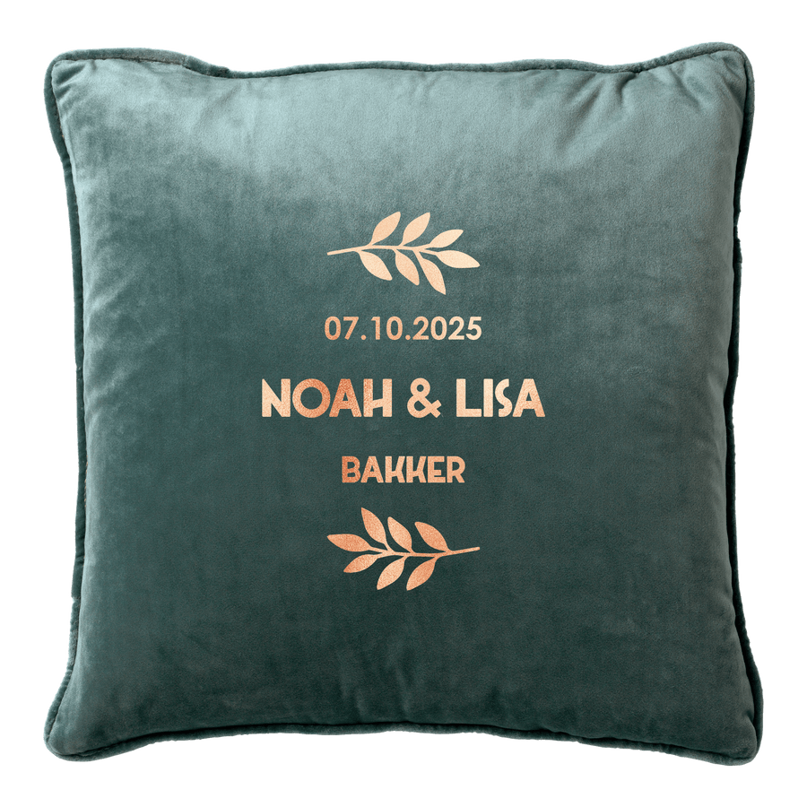 Namen met takjes kussen Groen - Cravity