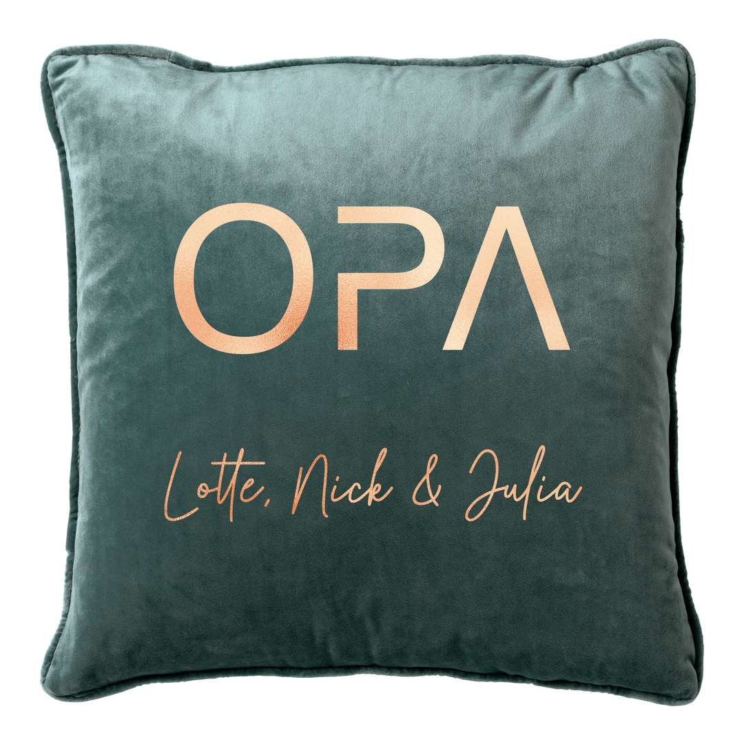 Opa's Lievelingen Kussen - Groen