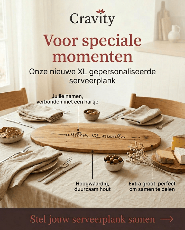 Gepersonaliseerde borrelplank met sierlijke namen