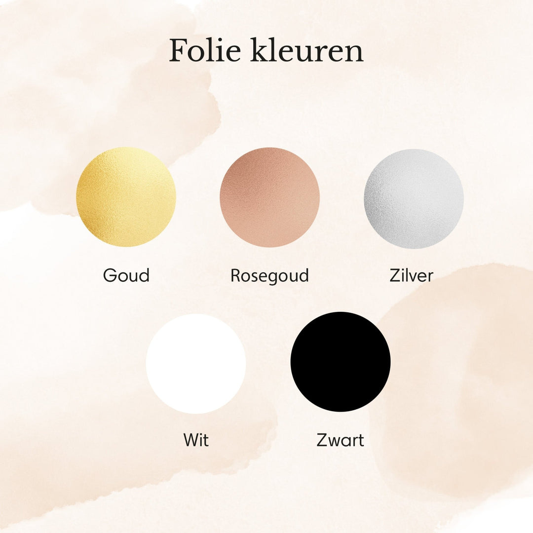 Folie kleuren voorbeeld overzicht van kleuren die je kunt kiezen voor op de kussen