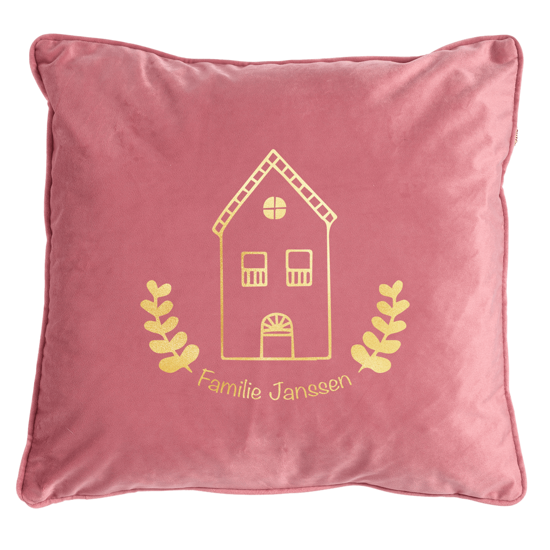 Naam met huis kussen Roze - Cravity